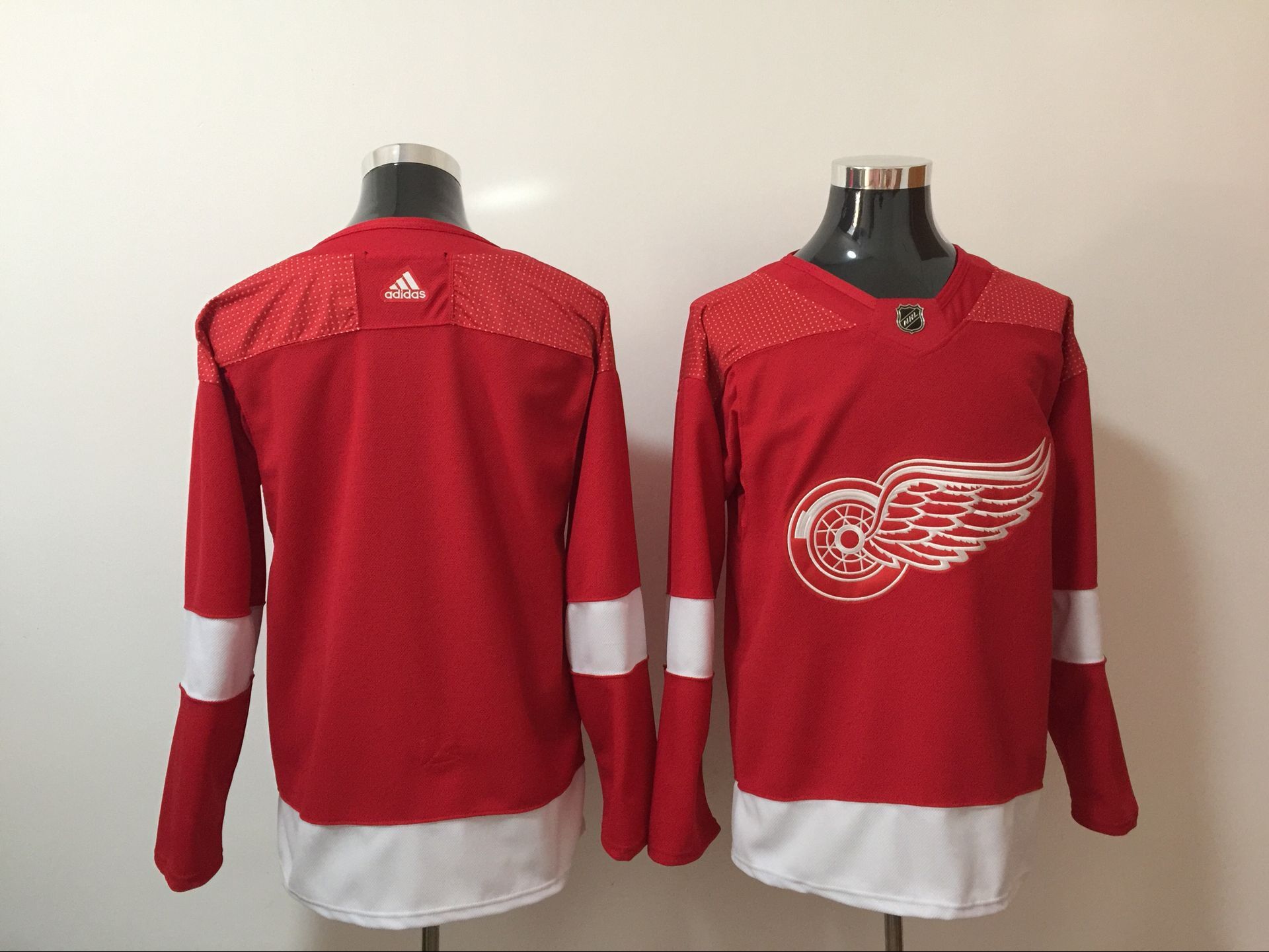 Men Detroit Red Wings Blank Red Hockey Stitched Adidas NHL Jerseys->detroit red wings->NHL Jersey
